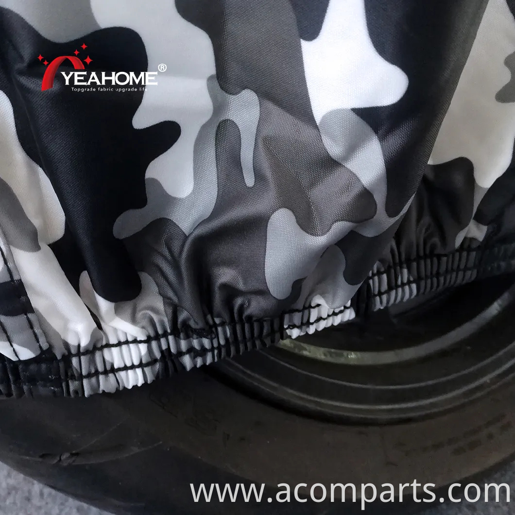 Camouflage Printing Outdoor Motorcycle Cover Fleece Inside Protection